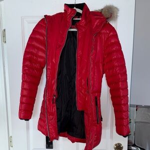 Marc New York Cherry Red Puffer Jacket
